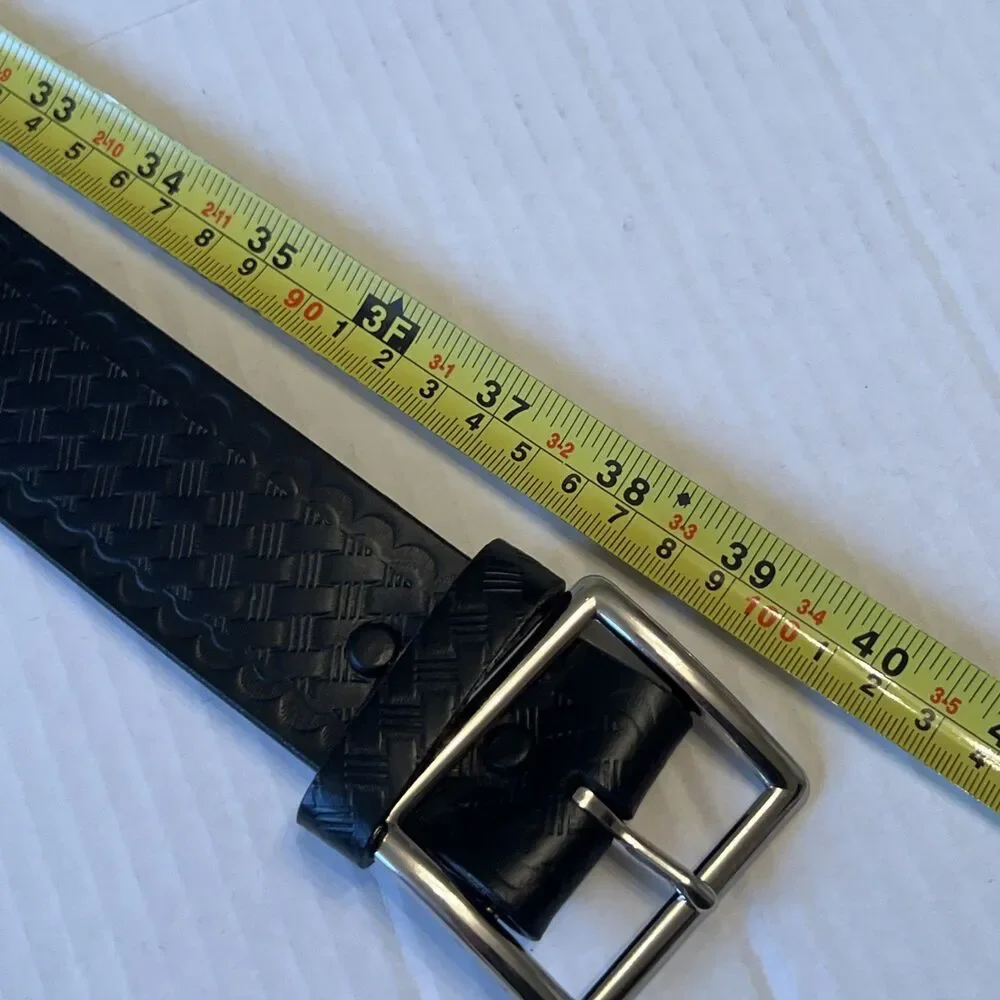 Cobra Tufskin Size XL Black Belt 1.75 Leather Basketweave EXCELLENT
